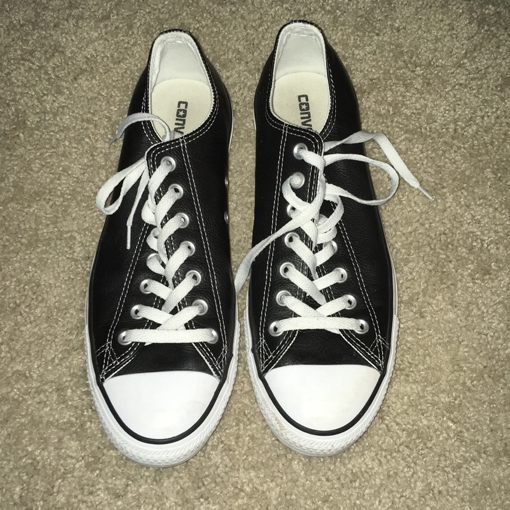 Converse all black leather
